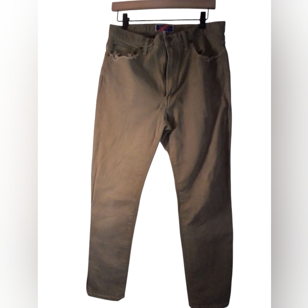 Best Made Mens Tan Denim Jean Pants Lightly Distressed Size 31/ 32 Workwear